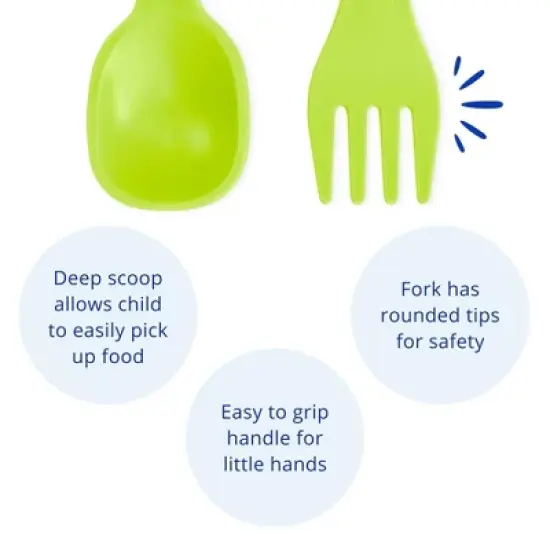 Re-Play 2pc Toddler Utensil Pair - Lime image {1}