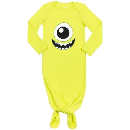 Disney Monsters Inc. Mike Baby Boys Knotted Long Sleeve Swaddle Sleeper Gown & Hat Set  image {6}