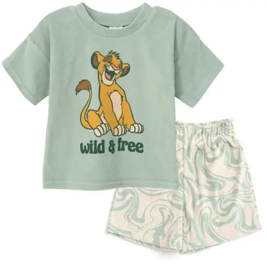 Disney Mickey Mouse Lion King Simba T-Shirt and Shorts Outfit Set Toddler to Big Kid image {7}
