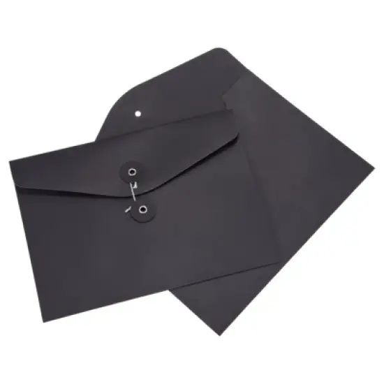 Unique Bargains String A5 File Folders Document Letter Organizer Holder Filing Envelopes Jacket Black image {7}