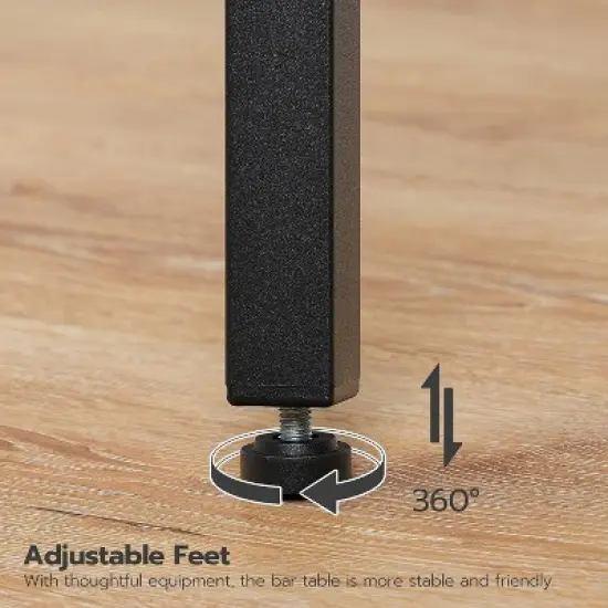 Round coffee table with double-layer storage. 37.4-inch-high legs make it ideal for compact spaces, also suitable as a bar table. Brown. image {7}