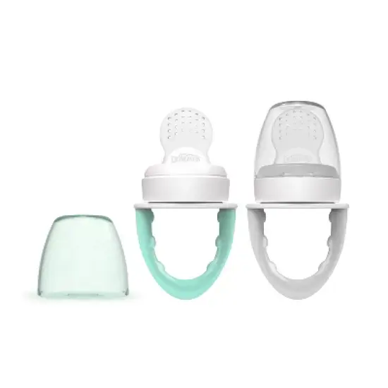 Dr. Brown's Fresh Firsts Silicone Feeder - Mint & Gray - 2pk image {9}