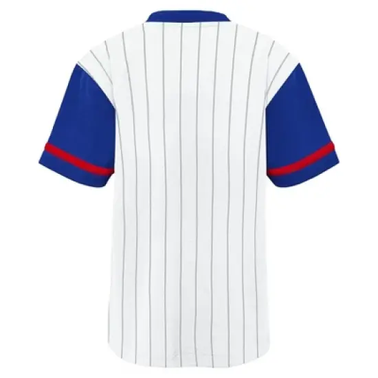 MLB Chicago Cubs Boys' White Pinstripe Pullover Jersey image {2}