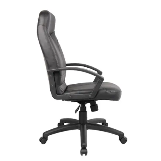 High Back Leatherplus Chair Black - Boss Office Products image {4}