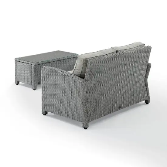 Bradenton Outdoor Wicker Sofa & Coffee Table Set - Crosley
 image {2}