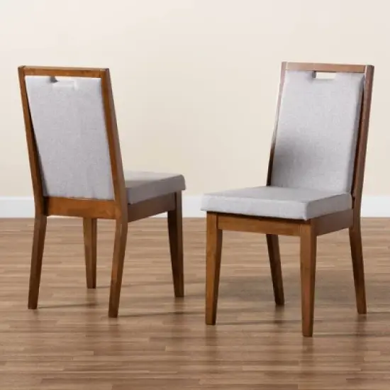 2pc Octavia Wood Dining Chair Set - Baxton Studio image {7}