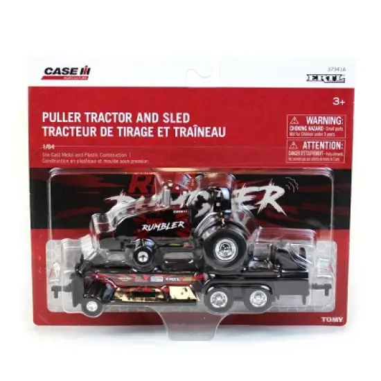 1/64 Case IH Magnum "Red Rumbler" Pulling Tractor with Pulling Sled, 37941-1 image {4}