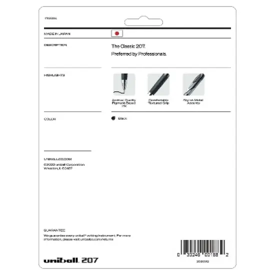 uni-ball 207 Retractable Gel Pens Medium Point (0.7mm) Black 2431821 image {3}