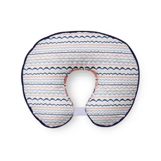 Bacati - 3 pc Olivia Tribal Print Coral Navy Hugster Feeding & Infant Support Nursing Pillow image {2}