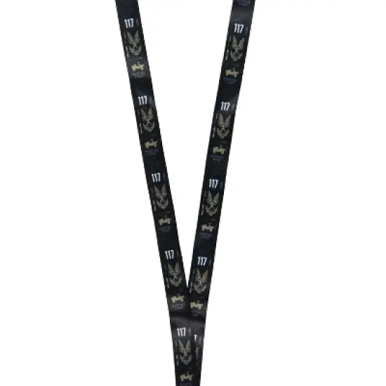 HALO Infinite UNSC 117 Master Chief Keychain With 2" Rubber Charm Lanyard image {3}