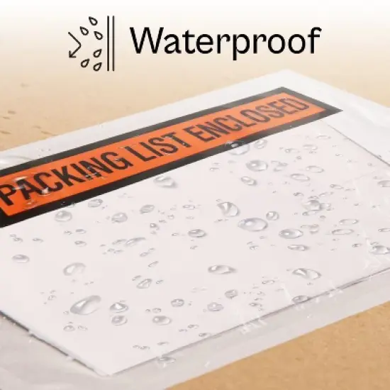 PSBM 1000 Pieces 4 1/2" x 5 1/2" Packing List Enclosed Envelopes, Panel Face for Shipping image {4}