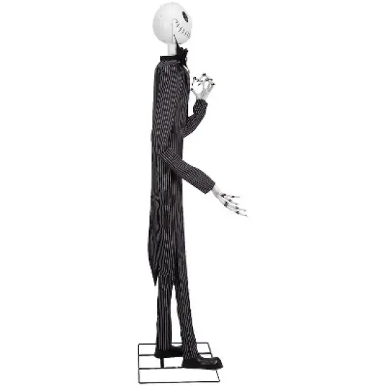 78" Animated Deluxe The Nightmare Before Christmas Black & Purple Jack Skellington Decoration image {1}