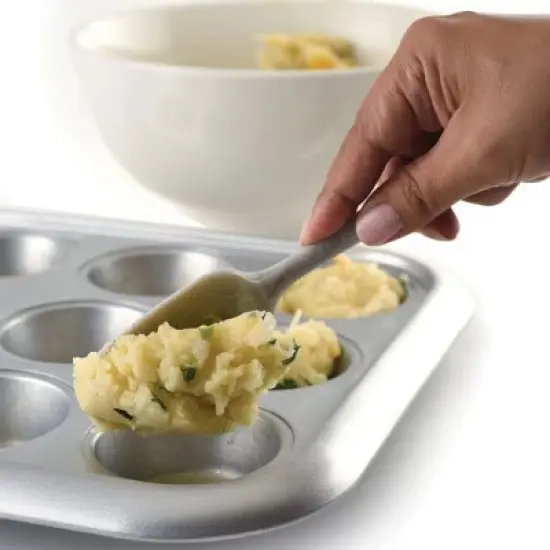 Norpro 8.25-inch Silicone Mini Spoonula, Gray Marble Pattern image {4}