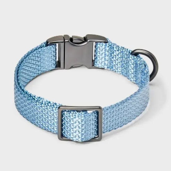 Fashion Adjustable Length and Reinforced Stitching Dog Collar - Blue - Boots & Barkley&trade; image {1}