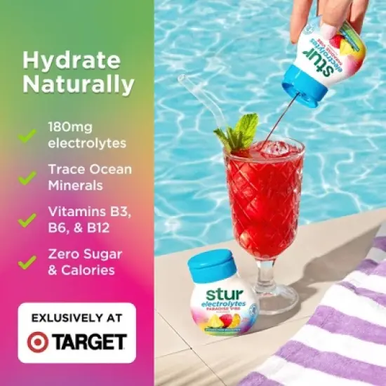 Stur Electrolytes Paradise Vibe Liquid Water Enhancer Drink Mix - 1.62 fl oz image {2}