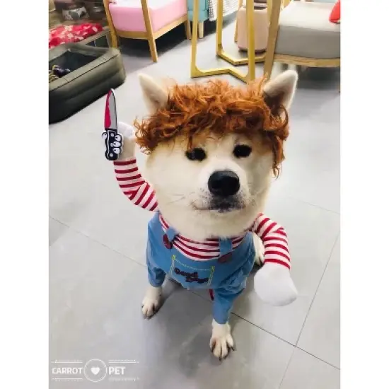 Pet Deadly Doll Dog Costume, Cosplay Halloween Christmas Funny Clothes Party Costume for Small Medium and Large Dogs (Small) image {6}