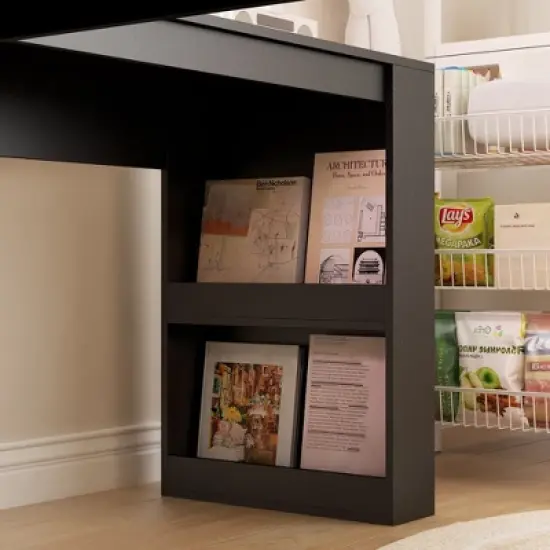 NicBex L-Shaped Corner Home Office Desk with Hutch&Outlets,Modern Computer Desk Study Table for Writing,Gaming,Home Workstation image {5}