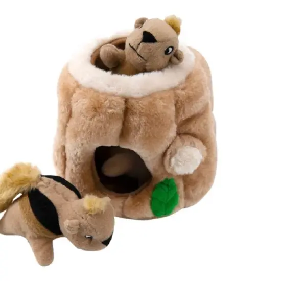 Outward Hound Hide-A-Squirrel Puzzle Plush Dog Toy image {5}