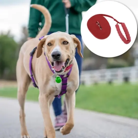 Unique Bargains Training Dog Leash with Foam Handle Leash 49.2ft Red 1 Pc image {5}