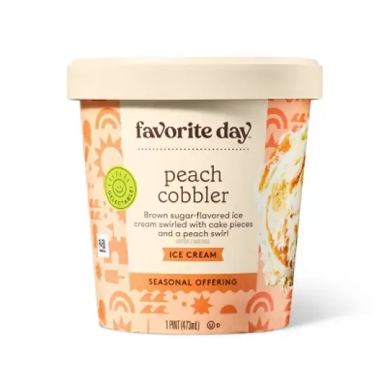 Peach Cobbler Ice Cream - 1 Pint - Favorite Day&trade; image {3}