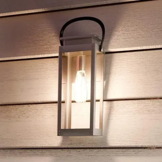 Urban Ambiance Luxury Modern Farmhouse Outdoor Wall Light,  15-7/8"H x 6-1/2"W,  Stainless Steel Finish, UHP1130 image {8}