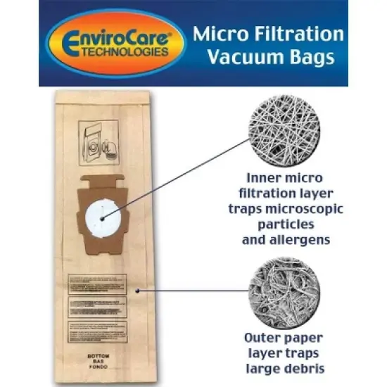 EnviroCare Replacement Micro Filtration Vacuum Cleaner Dust Bags Made to fit All Kirby Generation & Sentria Model uprights 18 Pack image {1}