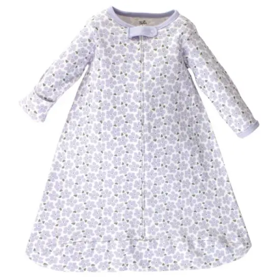 Touched by Nature Baby Girl Organic Cotton Long-Sleeve Wearable Sleeping Bag, Sack, Blanket, Flutter Garden image {1}
