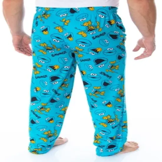 Sesame Street Men's Cookie Monster Savage Sleep Lounge Pajama Pants image {1}