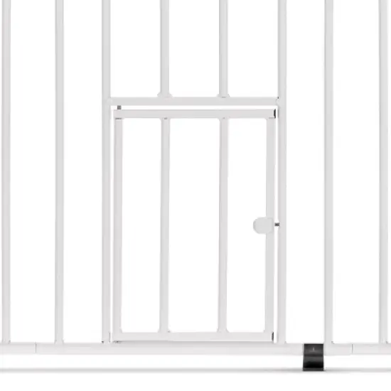 Carlson Mini Gate with Door Dog Crate - White image {1}
