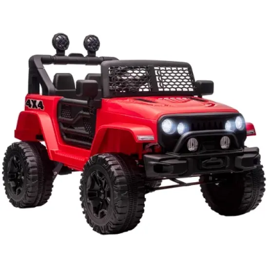 Aosom 12V Kids Ride On Car, Electric Battery Powered Off Road Truck Toy with Parent Remote Control, Adjustable Speed, Black image {8}