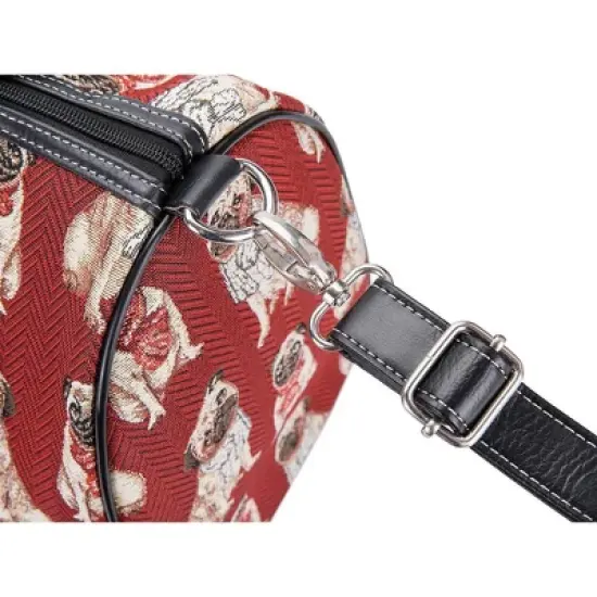Signare USA Pug Dog Red Travel Bag image {7}