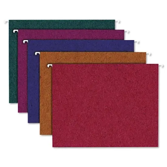 Pendaflex Earthwise Recycled Colored Hanging File Folders 1/5Tab Letter Assorted 20/BX 35117 image {3}