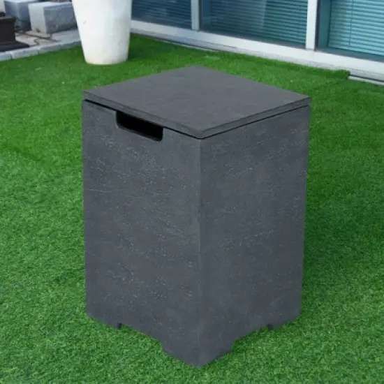 Elementi 15.7" Propane Tank Cover Concrete Hideaway Table for 20 lb Tank image {3}