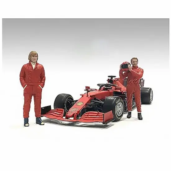 "Racing Legends" 70's Figures A and B Set of 2 for 1/18 Scale Models by American Diorama image {1}