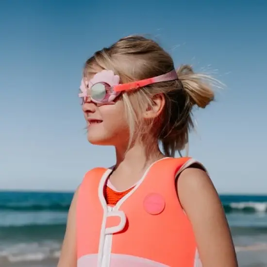 Sunnylife Mini Swim Goggles - Melody the Mermaid Neon Strawberry, 3D Starfish image {3}
