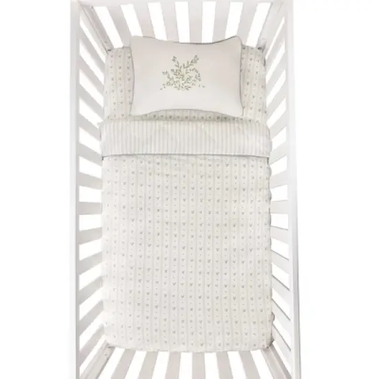 Ely's & Co. - Linear Floral/Berry Leaf Crib Bedding Set image {2}