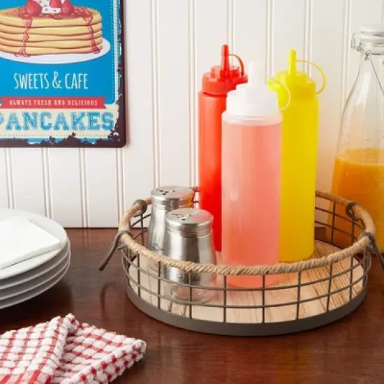 Stockroom Plus 6 Pack 24 oz Plastic Condiment Squeeze Bottles with Caps, Empty Squirt Bottles for Ketchup, Mustard, Sauces image {1}