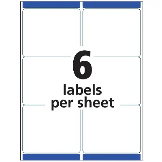 Avery Clear Easy Peel Mailing Labels Laser 3 1/3 x 4 60/Pack 15664 image {4}