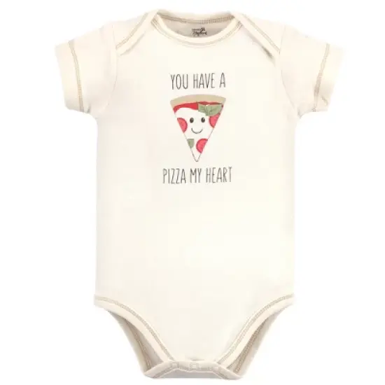 Touched by Nature Organic Cotton Bodysuits 5pk, Pizza image {5}