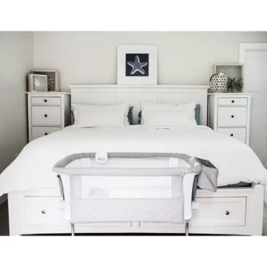 Baby Delight Beside Me Dreamer Deluxe Bassinet and Bedside Sleeper - Quilted Pebble Gray image {7}