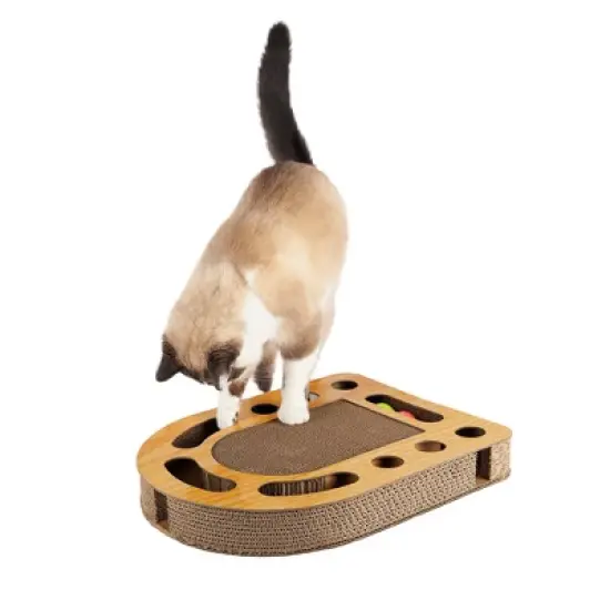 FurHaven Busy Box Corrugated Cat Scratcher With Catnip image {6}