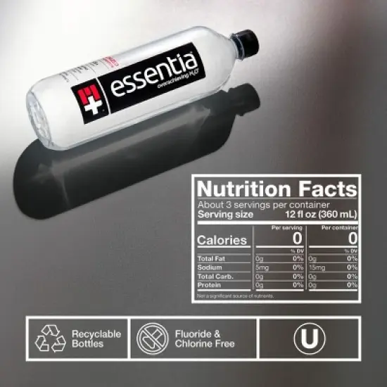 Essentia Ionized Alkaline Water Bottle - 1L image {4}