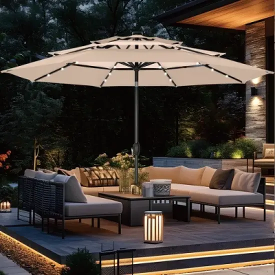 Captiva Designs 10ft Vented Patio Umbrella with 8 Sturdy Ribs for Garden, Poolside & Lawn image {16}