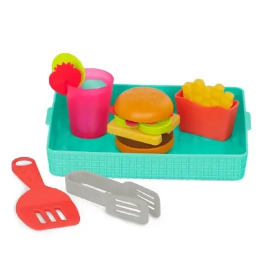 B. toys Play Food Set - Mini Chef - Build-a-Burger Playset image {3}