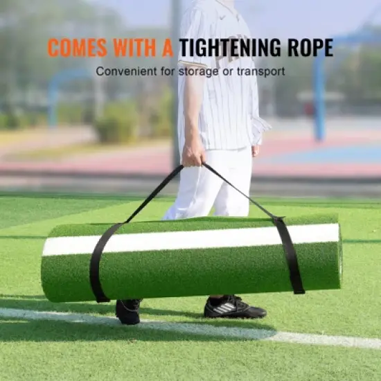 VEVOR Baseball Softball Hitting Batting Mat, 10' x 3.8' Indoor/Outdoor Softball Mat, Lined & Foam Backing Anti-Slip Anti-Fade Softball Training Aid image {5}