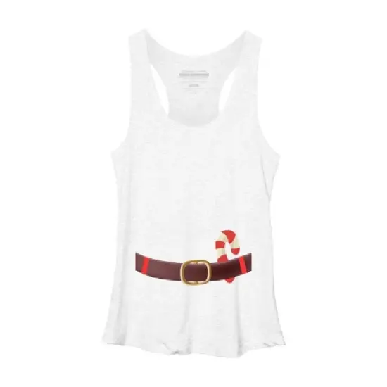 Women's Design By Humans Christmas Candy Cane Belt By BenX Racerback Tank Top image {5}