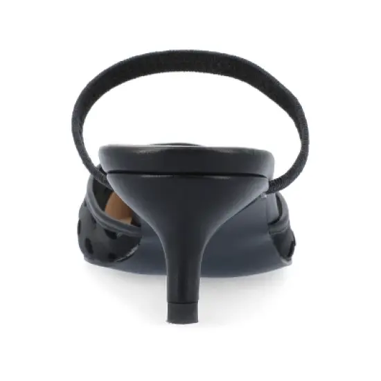 Journee Collection Womens Allana Slip On Kitten Heel Mule Pump image {2}