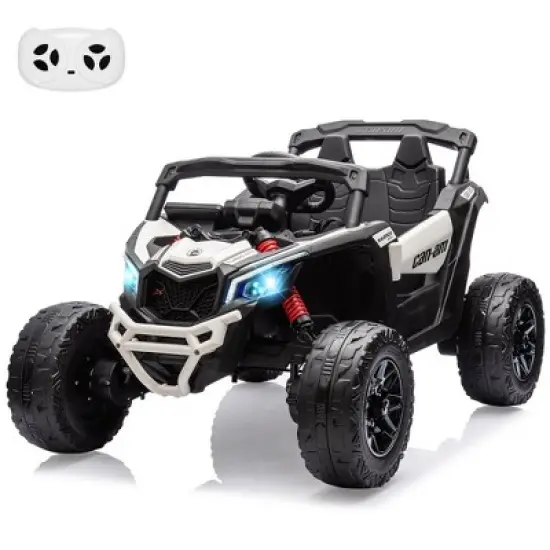 12V Ride on UTV Car, Licensed Can-Am Electric Off-Road UTV Car, Kids Truck w/Remote Control image {8}