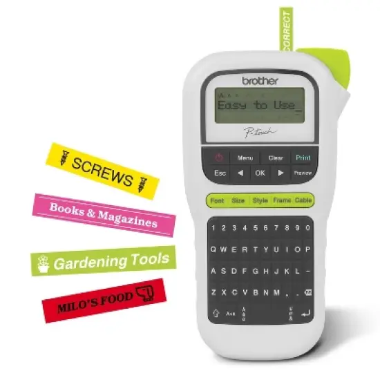Brother P-touch PT-H110 Handheld Label Maker: Portable, White, No Wireless, AAA Battery, Microsoft Windows Compatible image {5}