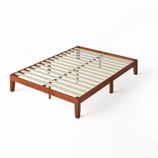 Wen Wood Platform Bed Frame Cherry - Zinus image {8}